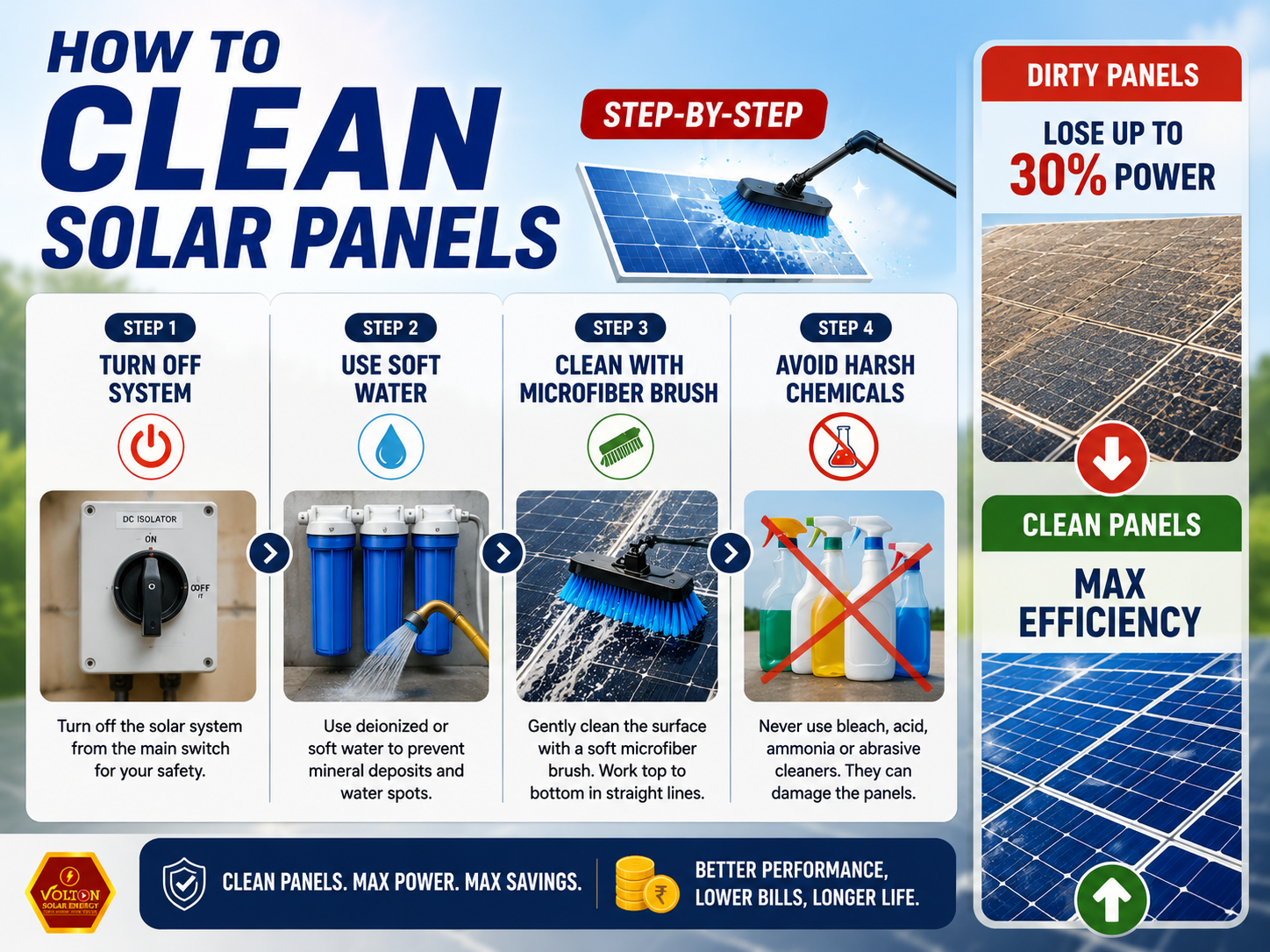 How to Clean Solar Panels (Step-by-Step)
